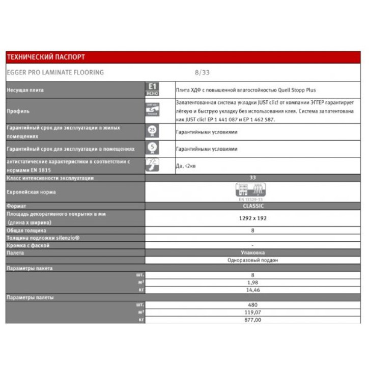Panele laminowane EPL055 (234636) Egger Classic