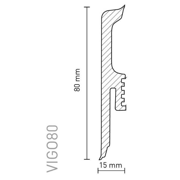 Listwa przypodłogowa 80-1 Arbiton