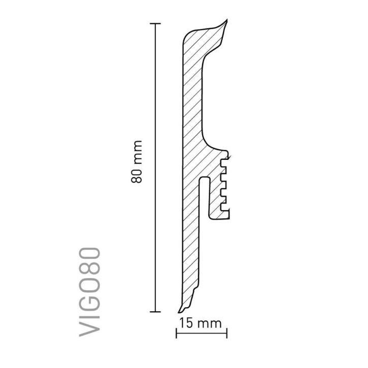 Listwa przypodłogowa 80-3 Arbiton