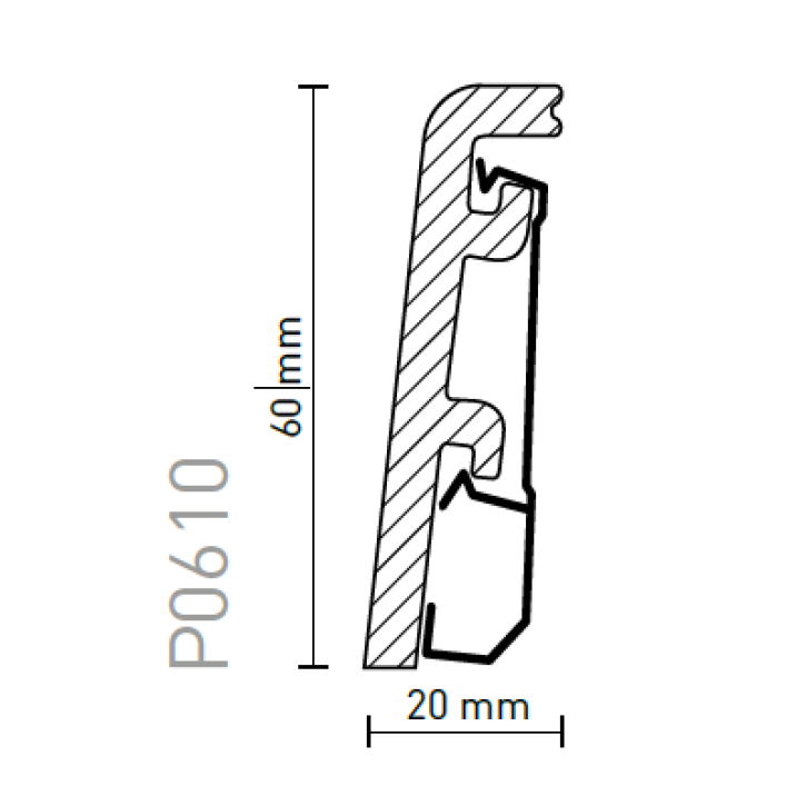 Listwa przypodłogowa P0610 Arbiton