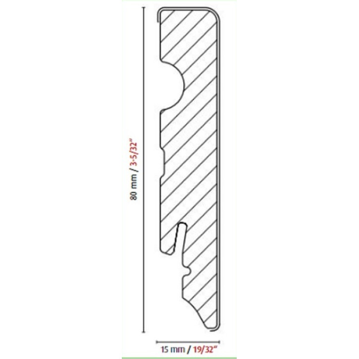 Listwa przypodłogowa FLEI114 551553 Neuhofer Holz