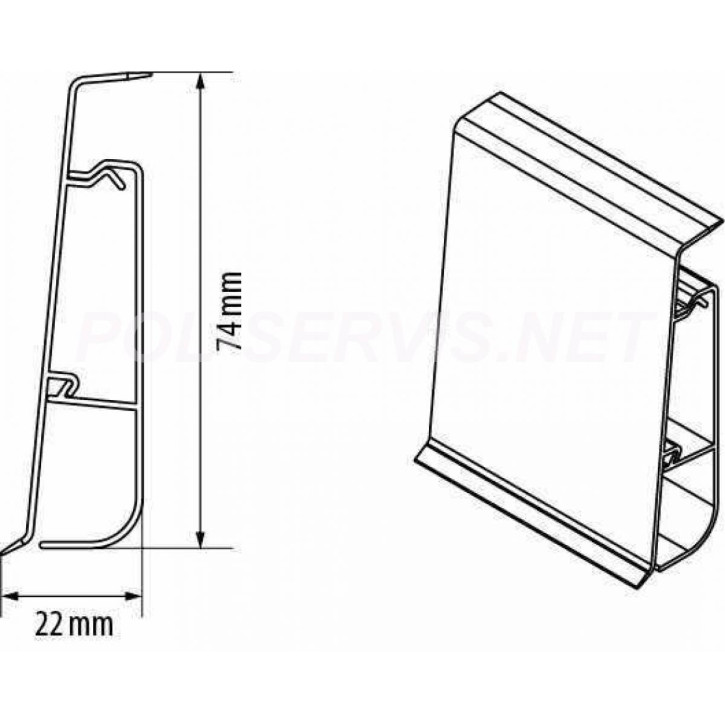 Listwa przypodłogowa W-PC-HLP-P089-250 Cezar