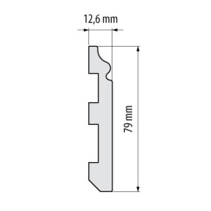 Listwa przypodłogowa W-LS-LPC-07-101-200 Cezar