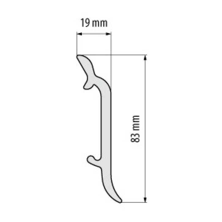 Listwa przypodłogowa W-LS-LPC-16-101-244 Cezar