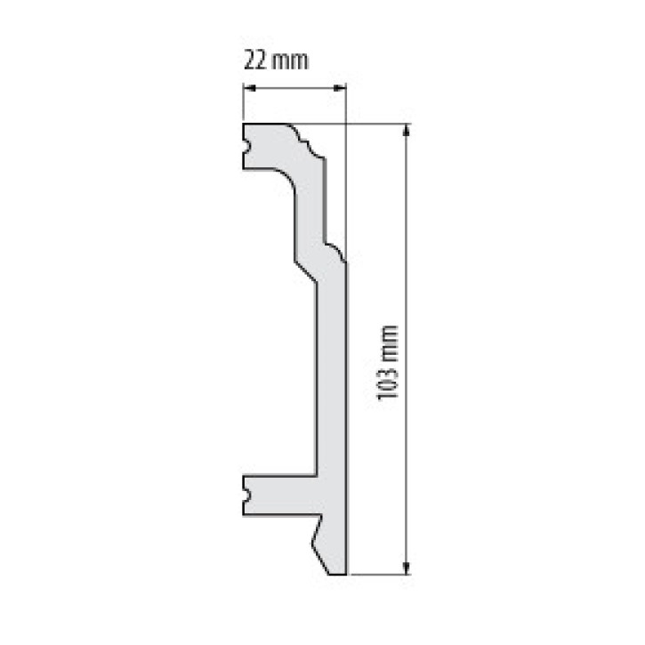 Listwa przypodłogowa W-LS-LPC-26-101-200 Cezar