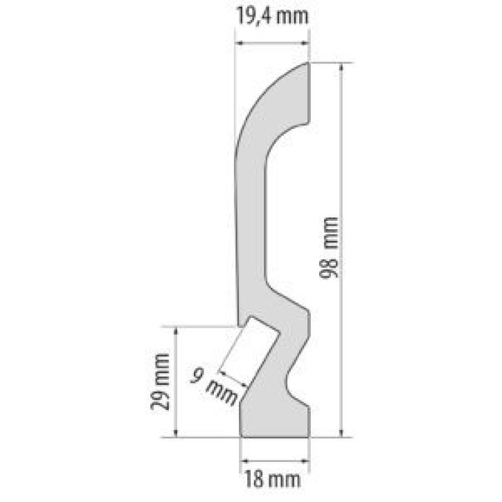 Listwa przypodłogowa W-LS-LPC-19LE-101-244 Cezar