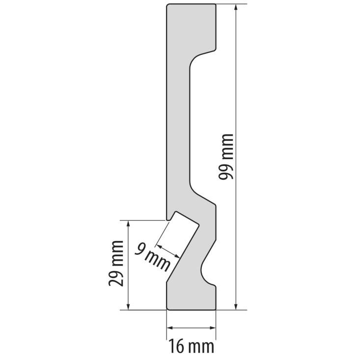 Listwa przypodłogowa W-LS-LPC-29LE-101-244 Cezar