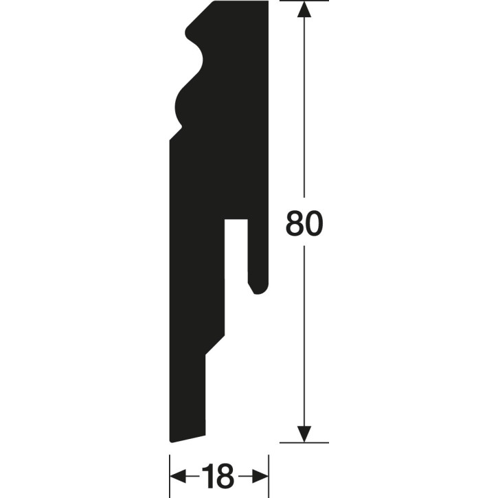 Listwa przypodłogowa F01HB80 Wineo