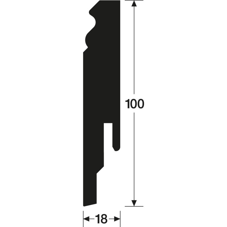 Listwa przypodłogowa F01HB100 Wineo