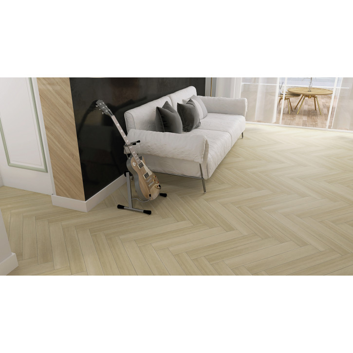 Panele drewniane 5900378348160bk Domino Wild Drewno White Greylish Chevron (L+P)