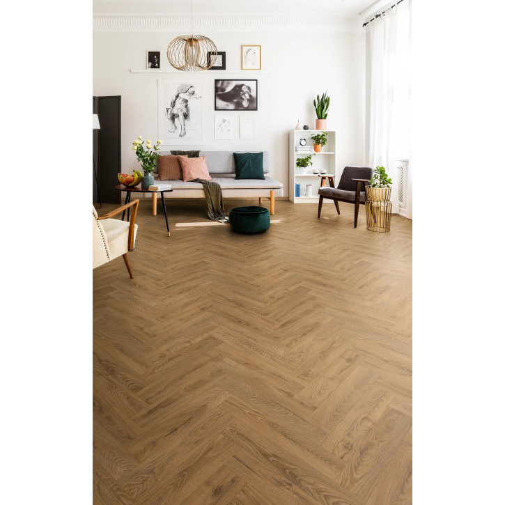 Panele laminowane 8HBK476X Krono Original Herringbone 8 Dąb Inca Carpenter