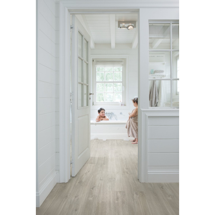 Panele winylowe AVSPT40030 Quick-Step Blos base Dąb Canyon szary ze sladami ciecia pila