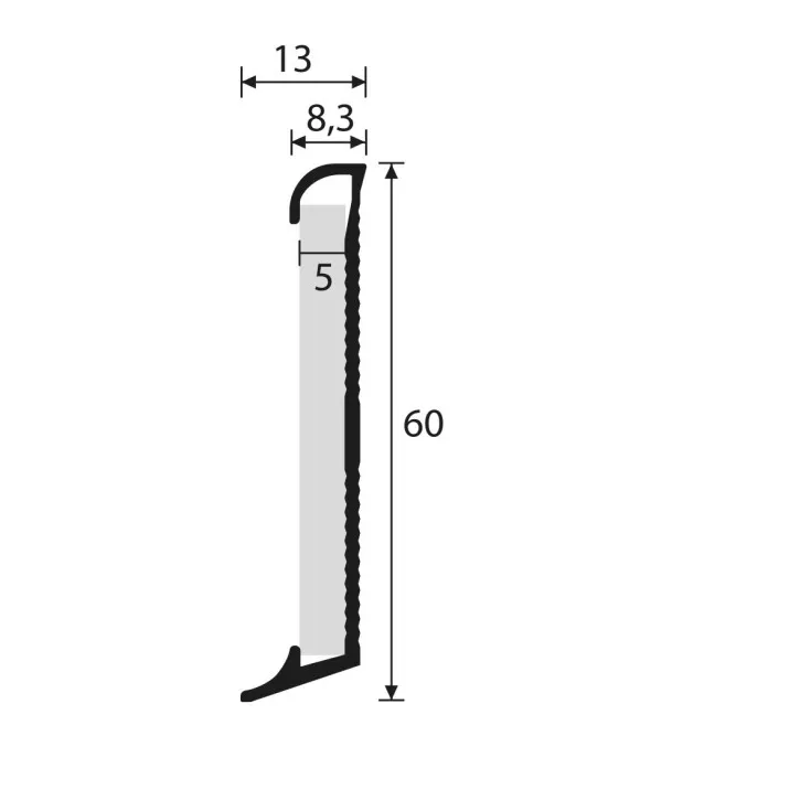 Listwa przypodłogowa F03ALU6013 Wineo