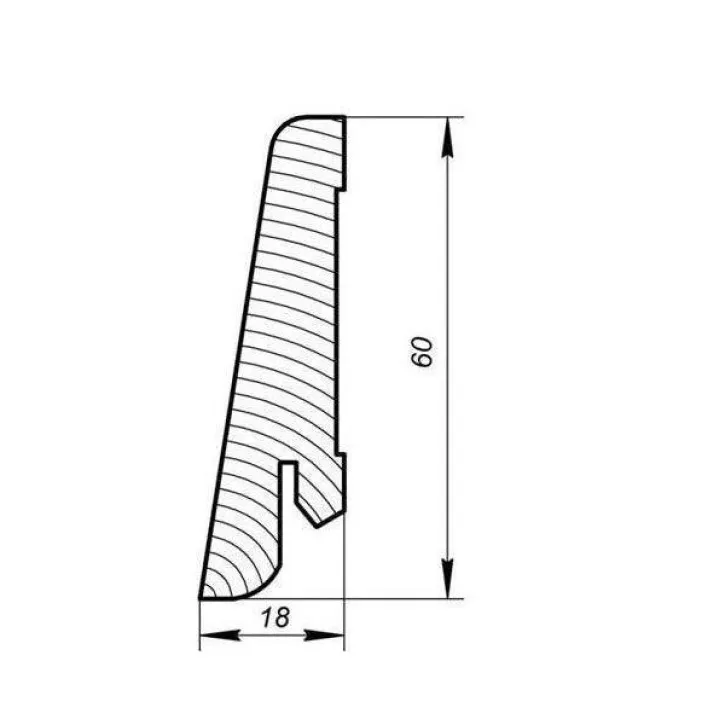 Listwa przypodłogowa KLE60-11 Kluchuk