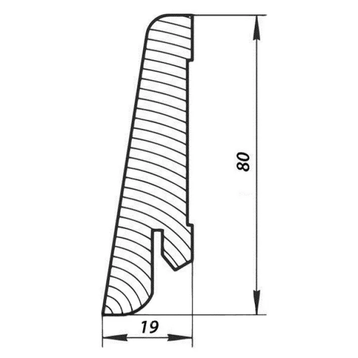 Listwa przypodłogowa KLR80-08 Kluchuk