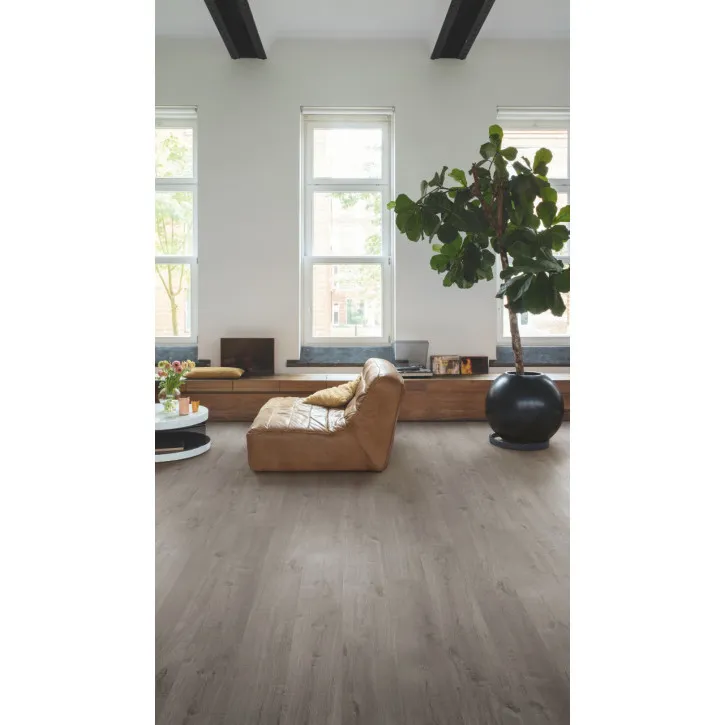 Panele winylowe AVMPU40202 Quick-Step Dąb bawelniany przytulny szary
